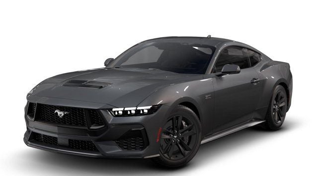 2026 Ford Mustang GT in Gray Metallic — front three-quarter view