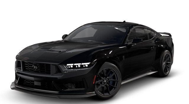 2026 Ford Mustang Dark Horse in Shadow Black — front three-quarter view