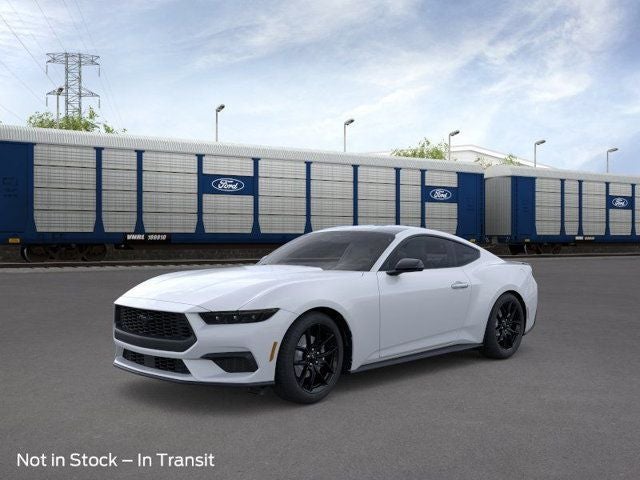 2026 Ford Mustang EcoBoost in Oxford White — front three-quarter view