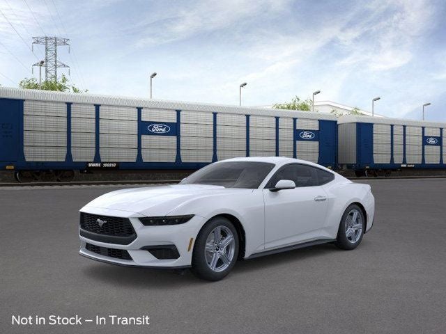 2026 Ford Mustang EcoBoost in Oxford White — front three-quarter view
