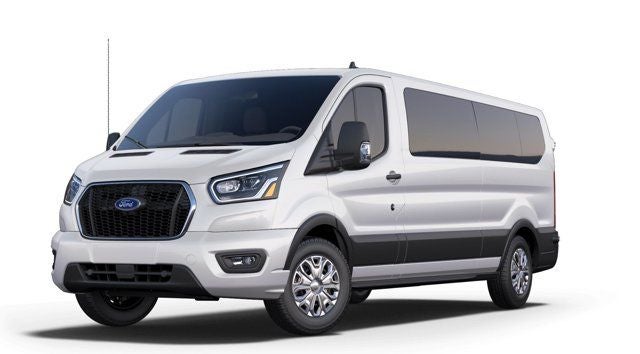 2024 Ford Transit-350 XLT in Oxford White — front three-quarter view