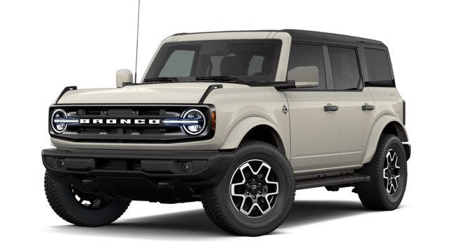 2026 Ford Bronco Outer Banks in Desert Sand — front three-quarter view