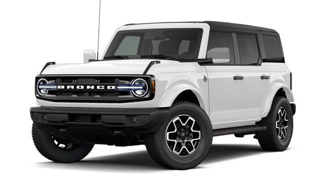 2026 Ford Bronco Outer Banks in Oxford White — front three-quarter view