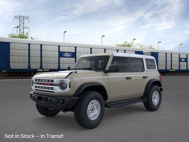 2026 Ford Bronco Heritage Edition in Desert Sand — front three-quarter view