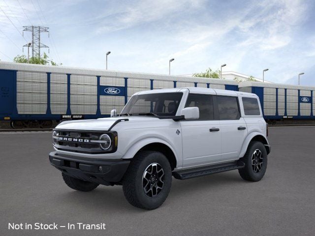 2026 Ford Bronco Outer Banks in Oxford White — front three-quarter view