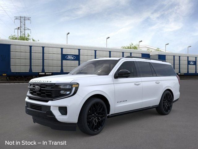 2026 Ford Expedition Max Platinum in White Metallic — front three-quarter view