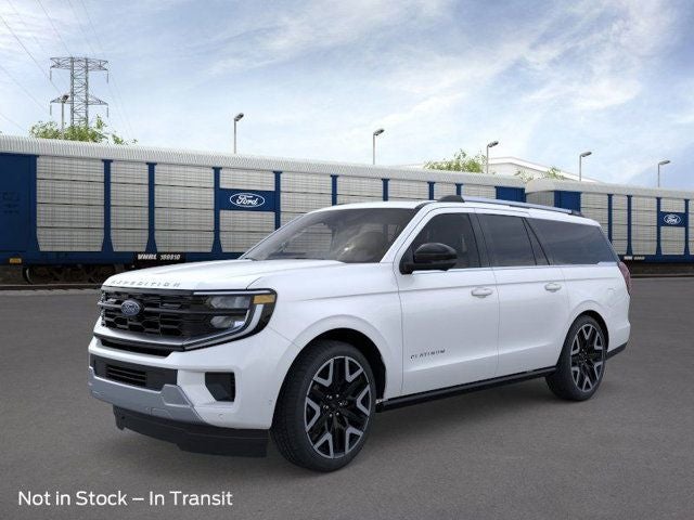 2026 Ford Expedition Max Platinum in White Metallic — front three-quarter view