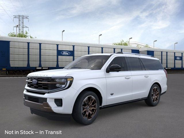 2026 Ford Expedition Max King Ranch in White Metallic — front three-quarter view