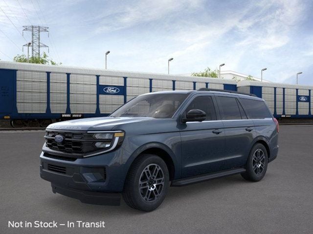 2026 Ford Expedition Active in Blue Metallic — front three-quarter view