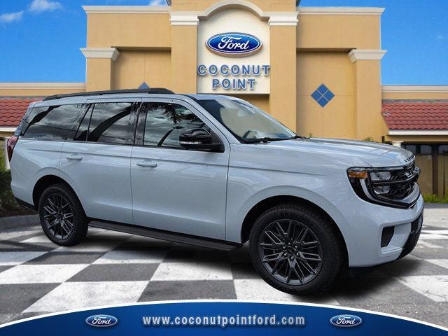 2026 Ford Expedition Platinum in Silver Metallic — front three-quarter view
