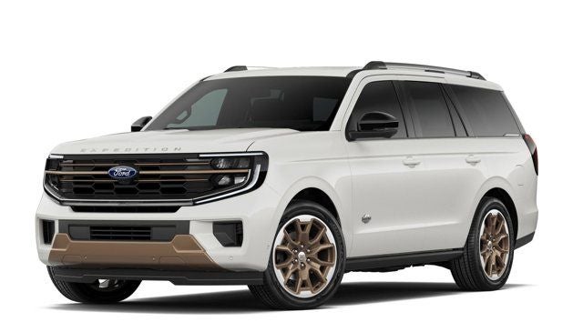 2026 Ford Expedition King Ranch in White Metallic — front three-quarter view