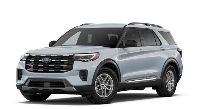 2026 Ford Explorer Active in White Metallic — front three-quarter view
