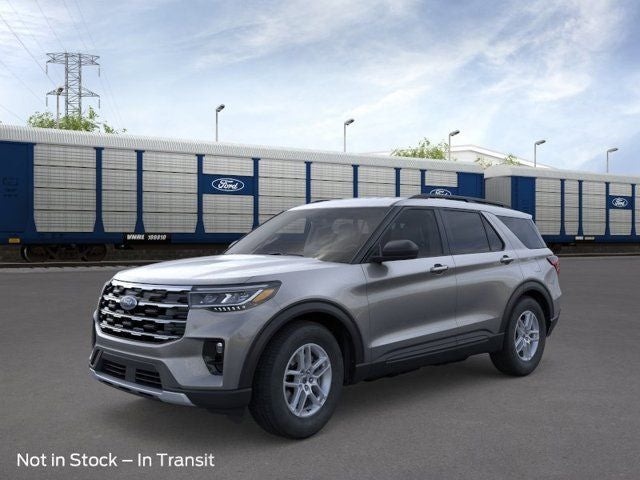 2026 Ford Explorer Active in Gray Metallic — front three-quarter view