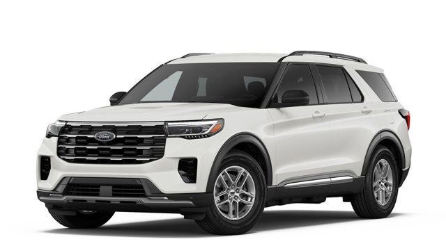 2026 Ford Explorer Active in White — front three-quarter view