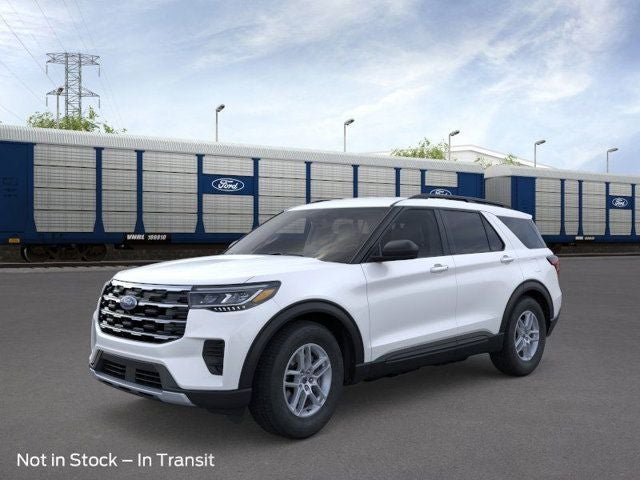2026 Ford Explorer Active in White Metallic — front three-quarter view
