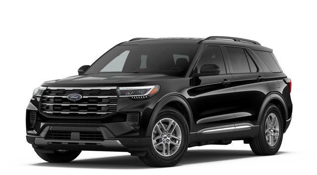 2026 Ford Explorer Active in Black — front three-quarter view