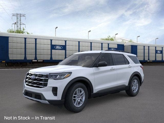 2026 Ford Explorer Active in White Metallic — front three-quarter view