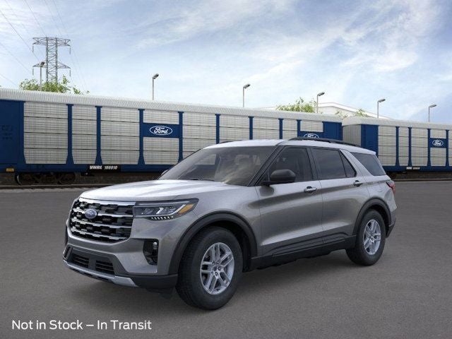 2026 Ford Explorer Active in Gray Metallic — front three-quarter view