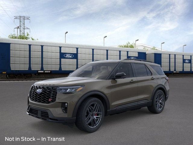 2026 Ford Explorer ST in Gray — front three-quarter view