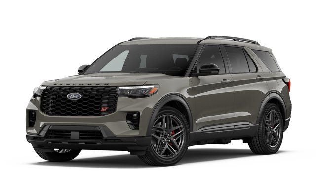 2026 Ford Explorer ST in Gray — front three-quarter view