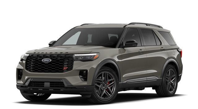2026 Ford Explorer ST in Gray — front three-quarter view
