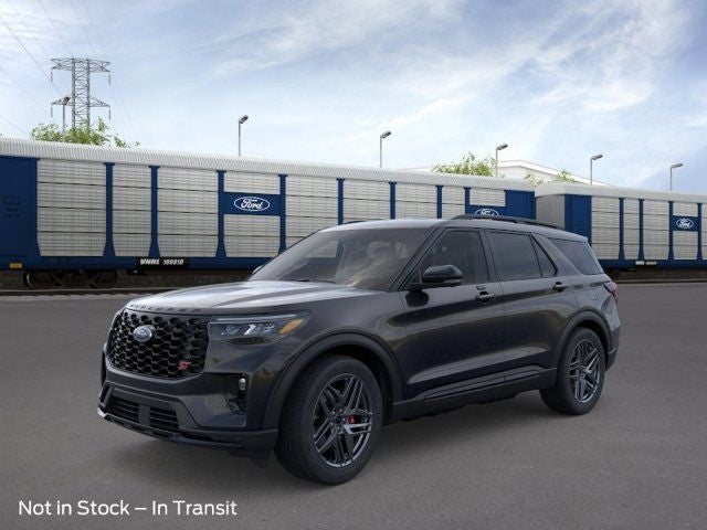 2026 Ford Explorer ST in Black Metallic — front three-quarter view