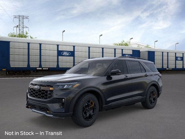 2026 Ford Explorer Tremor in Black Metallic — front three-quarter view