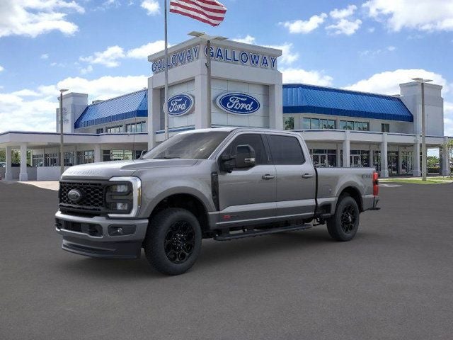 2025 Ford F-250SD Lariat in Gray Metallic — front three-quarter view