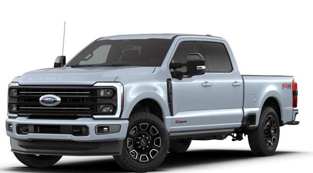 2026 Ford F-250SD Platinum in Gray Metallic — front three-quarter view