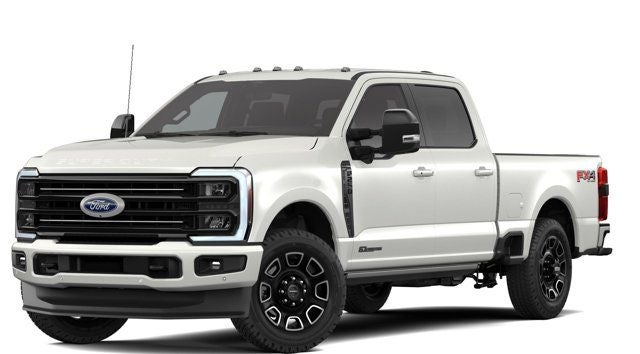 2026 Ford F-250SD Platinum in White — front three-quarter view
