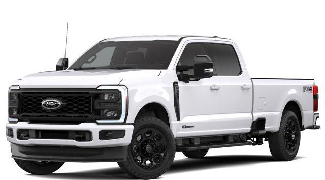 2026 Ford F-350SD Lariat in Oxford White — front three-quarter view