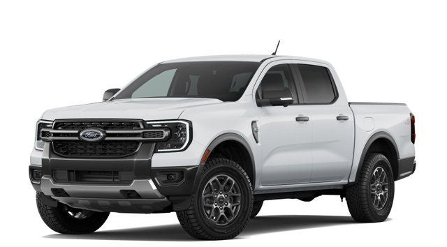 2026 Ford Ranger XLT in Oxford White — front three-quarter view