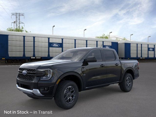 2026 Ford Ranger XLT in Shadow Black — front three-quarter view