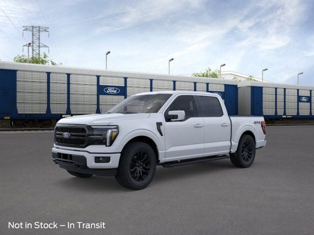 2026 Ford F-150 Lariat in Oxford White — front three-quarter view
