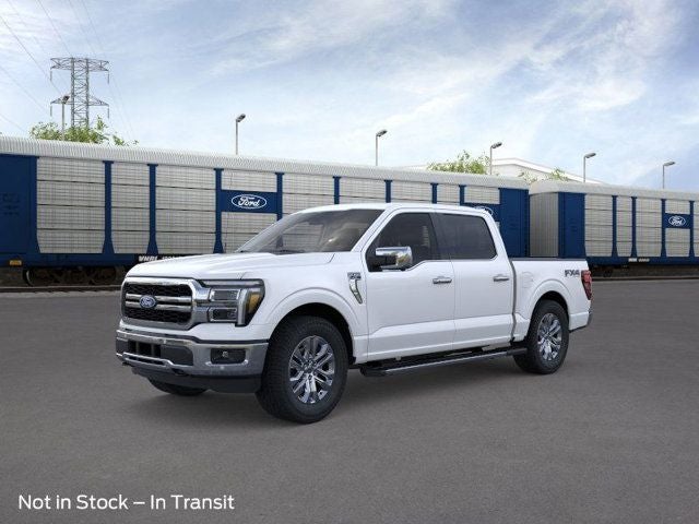 2026 Ford F-150 Lariat in White Metallic — front three-quarter view