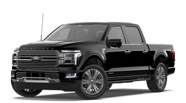 2026 Ford F-150 Platinum in Black Metallic — front three-quarter view