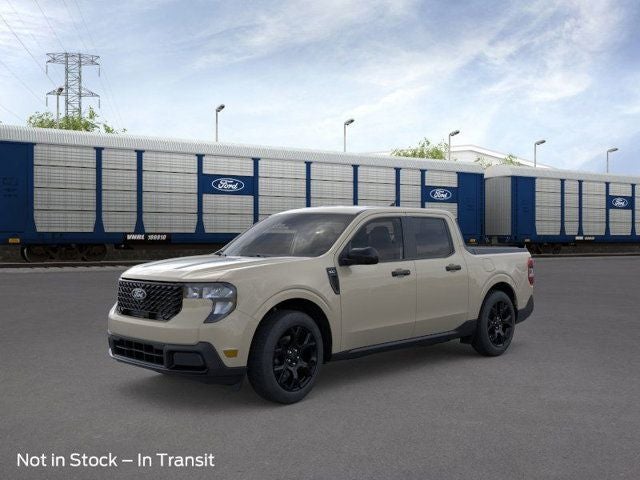 2025 Ford Maverick XLT in Desert Sand — front three-quarter view