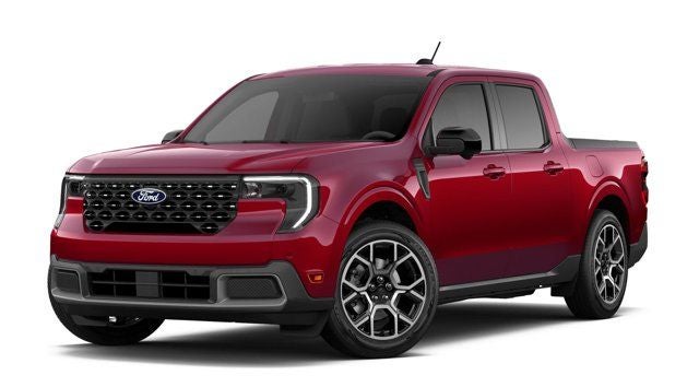 2026 Ford Maverick Lariat in Ruby Red Metallic — front three-quarter view