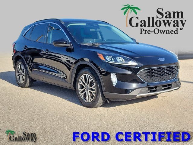 2022 Ford Escape SEL in Black Metallic — front three-quarter view