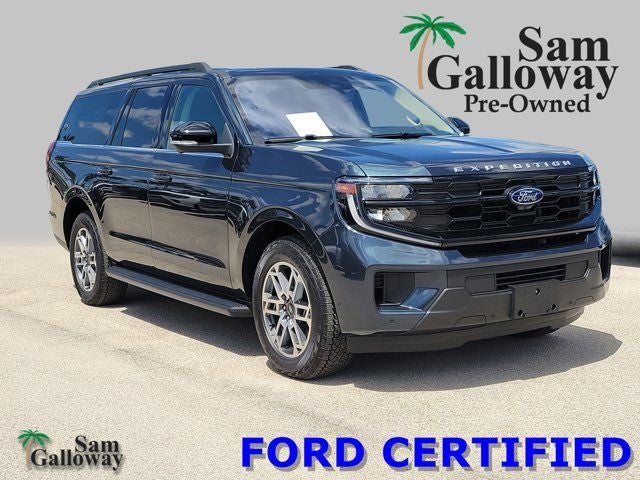 2025 Ford Expedition Max Active in Blue Metallic — front three-quarter view