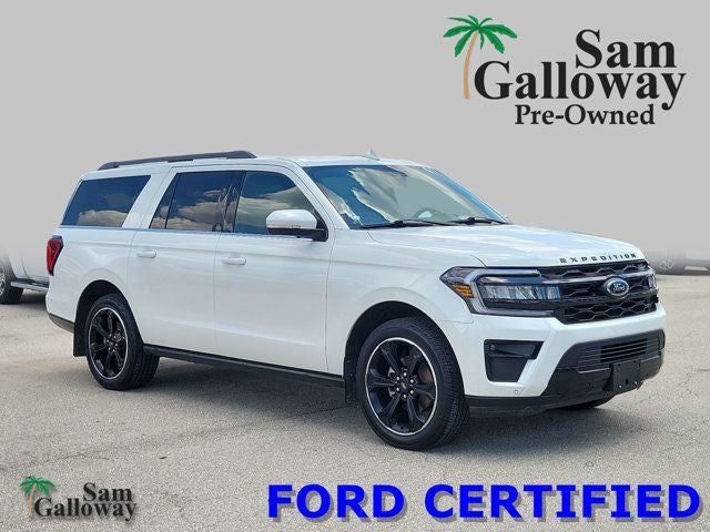 2024 Ford Expedition Max Limited in White — front three-quarter view
