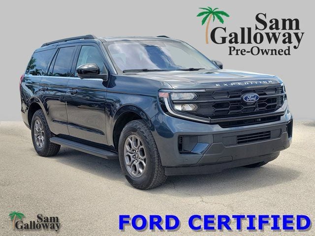 2025 Ford Expedition Active in Blue Metallic — front three-quarter view