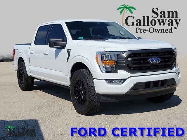 2022 Ford F-150 XLT in Oxford White — front three-quarter view