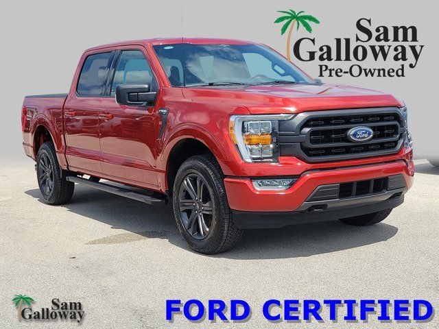 2023 Ford F-150 XLT in Chili Pepper Red — front three-quarter view