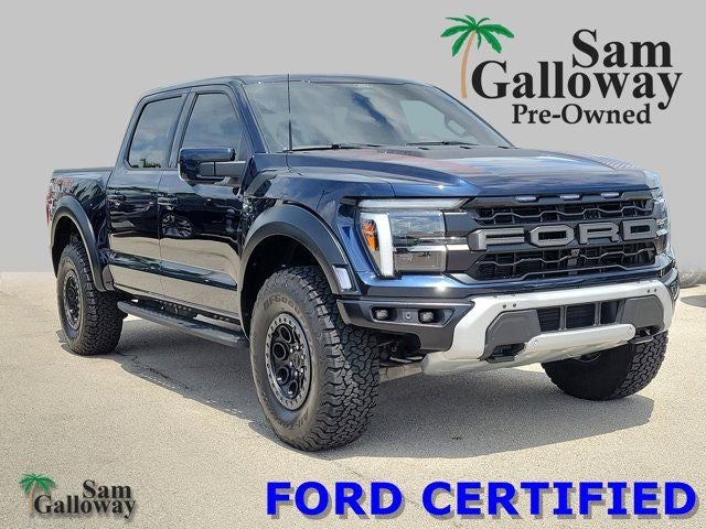 2025 Ford F-150 Raptor 37 in Blue Metallic — front three-quarter view