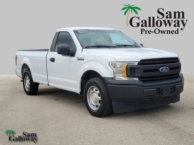 2018 Ford F-150 XL in Oxford White — front three-quarter view