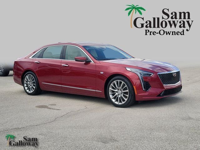 2019 Cadillac CT6 3.6L Premium Luxury in Red — front three-quarter view
