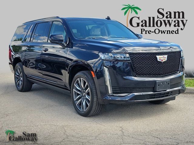 2023 Cadillac Escalade ESV Sport Platinum in Blue Metallic — front three-quarter view