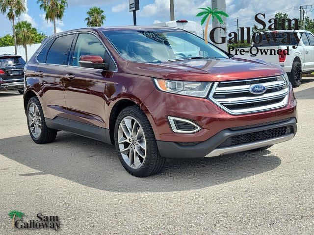2015 Ford Edge Titanium in Bronze — front three-quarter view