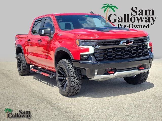2023 Chevrolet Silverado 1500 ZR2 in Red — front three-quarter view